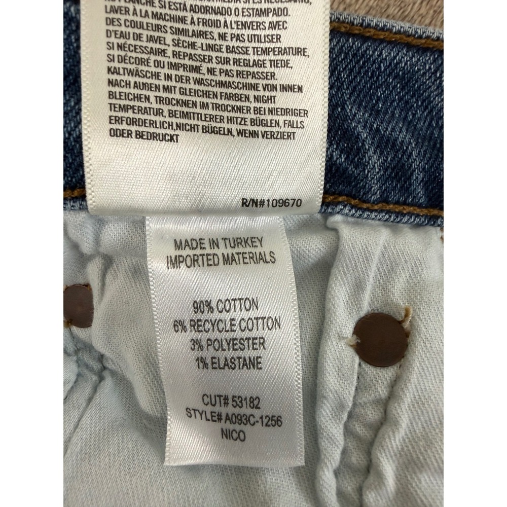 AGOLDE Nico High Rise Distressed Jeans Women's Size 28 Blue slim Fit EUC - Picture 4 of 10